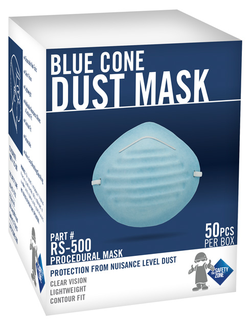 blue dust mask