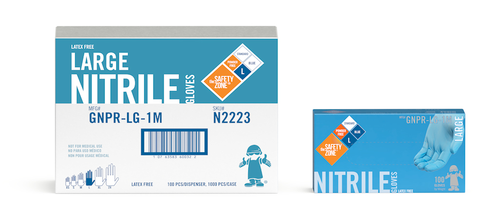 1P Nitrile Exam Gloves The Safety Zone GNEP