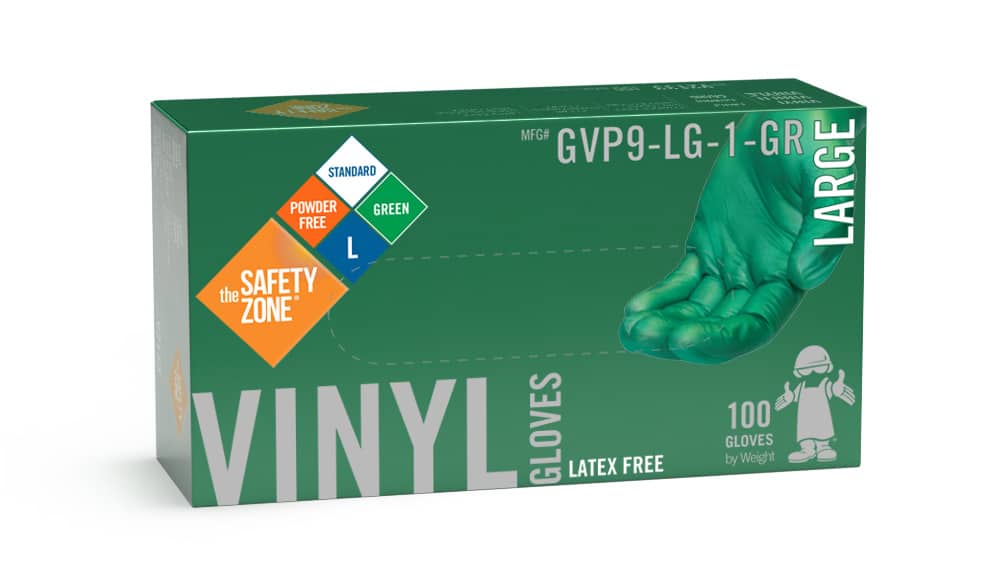 green vinyl gloves